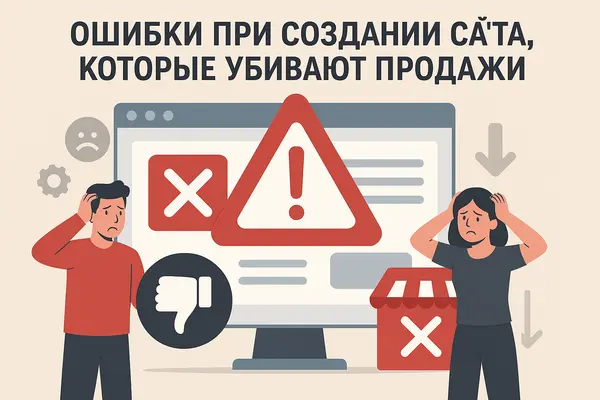 Ошибки при создании сайта, которые убивают продажи