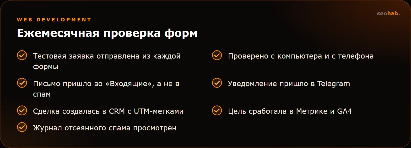 Ежемесячная проверка форм