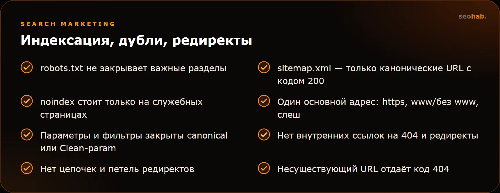 Индексация, дубли, редиректы